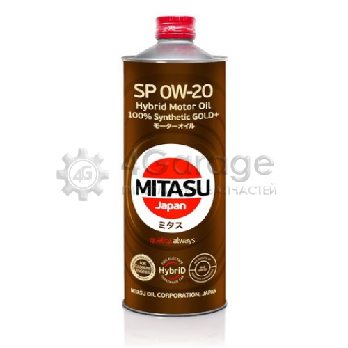 Моторное масло MITASU GOLD Plus HYBRID SP 0W-20 MITASU MJP02H1 в Москве