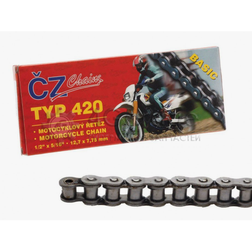 CZ CHAINS 420BASIC120 Цепь для мотоцикла 420 Basic - 120 в Красноярске