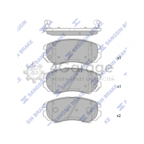 Hi-Q (SANGSIN) SP2556 Колодки тормозные CHERY TIGGO 7 PRO передние