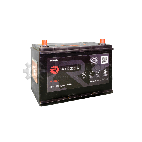 Аккумулятор автомобильный Ridzel Asia 105 А/ч 850 А обр. пол. 125D31L (306х179х225) RIDZEL ABA1050 в Нижнем Новгороде