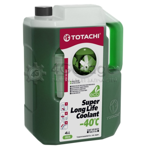 TOTACHI 41604 Антифриз Totachi Super Llc Green -40cn -40°c 4л 4589904520532 41604 TOTACHI арт. 41604