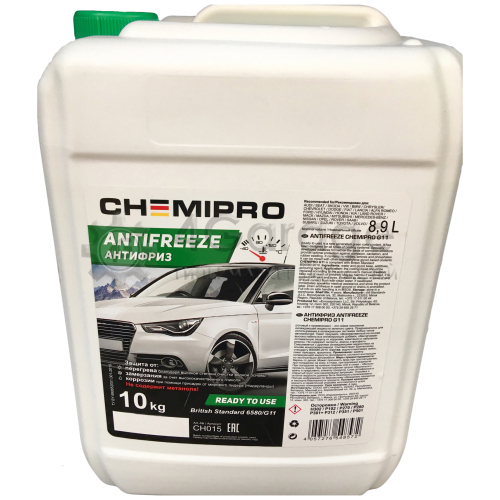 CHEMIPRO CH015 Ch015_антифриз Chemipro G11 Готовый 10kg Зеленый, 8.9л CHEMIPRO арт. CH015