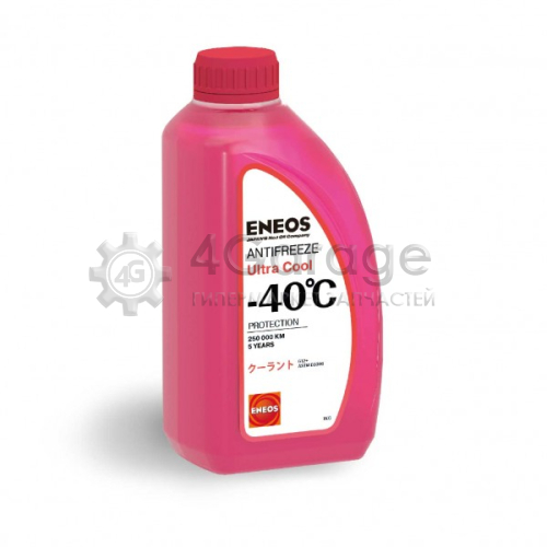 ENEOS Z0079 Жидкость Охлаждающая Antifreeze Ultra Cool -40°c (Pink) G12+ 1л ENEOS арт. Z0079