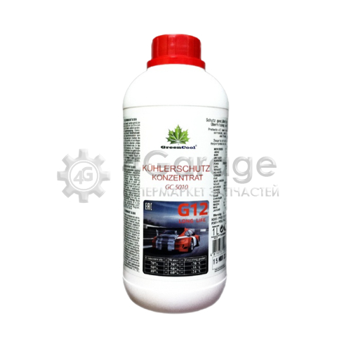 GREENCOOL 702644 GREENCOOL GС5010 1KG концентрат_антифриз !702644 красный концентрат 1:1 -35°C G12\ улучшен