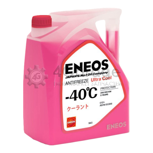 ENEOS Z0080 Жидкость Охлаждающая Antifreeze Ultra Cool -40°c (Pink) G12+ 5л ENEOS Z0080