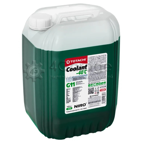 TOTACHI 43210 Totachi Niro Coolant Green -40c G11 (10l)_антифриз! Готовый Зеленый TOTACHI арт. 43210