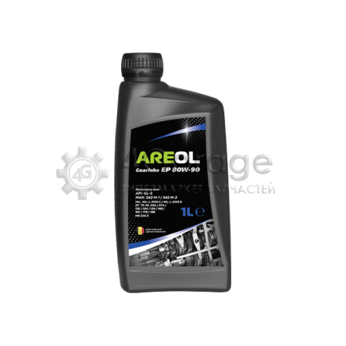 AREOL 80W90AR075 AREOL Gearlube EP 80W90 (1л) трансмис. минерал. масло API GL-5, MIL-L-2105 D 80W90AR075