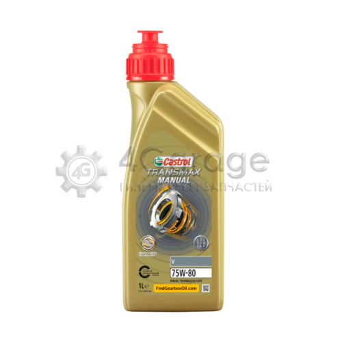 Масло трансмиссионное Castrol Transmax Manual V 75W-80 для МКПП, 1 л CASTROL 15D7F9 в Москве