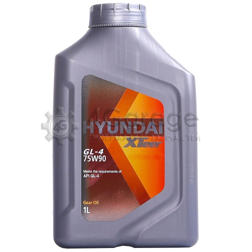 KIA/HYUNDAI 1011435 Трансмиссионное масло Hyundai Xteer Gear Oil-4 75w90, 1 л 1011435