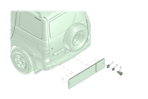 Крепеж номерного знака заднего 