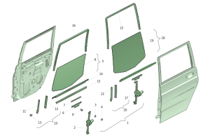 Стеклоподъемники и уплотнители задних дверей