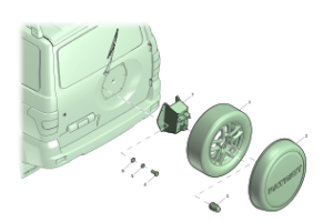 Принадлежности запасного колеса