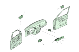 МУС, блоки управления стеклоподъемниками, блок переключателей на панели приборов