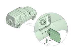 Крышка люка горловины наливной бака топливного