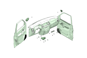 МУС, блоки управления стеклоподъемниками, блок переключателей на панели приборов